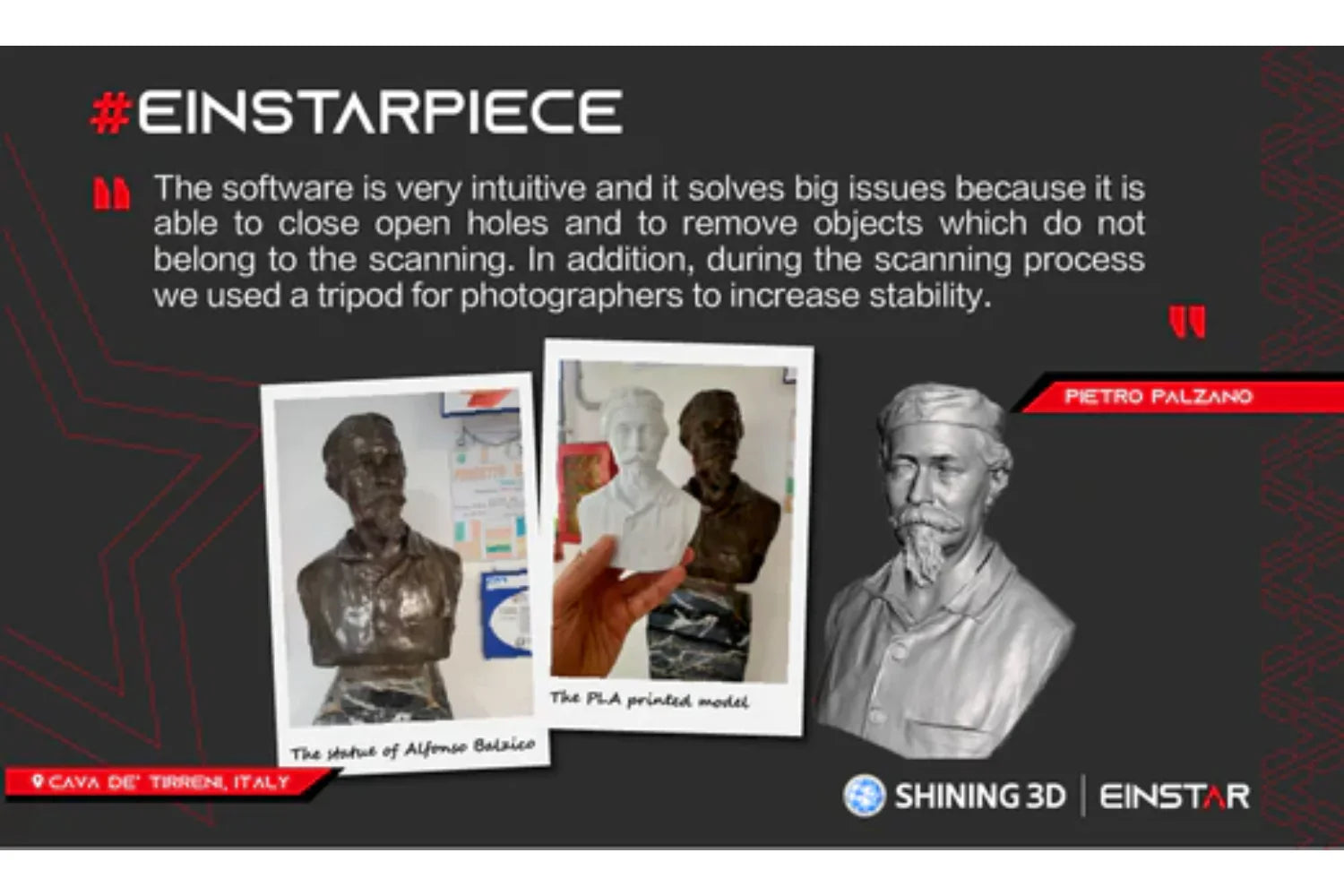 Bronze statue scanned and printed by EINSTAR 3D Scanner in K12 education.