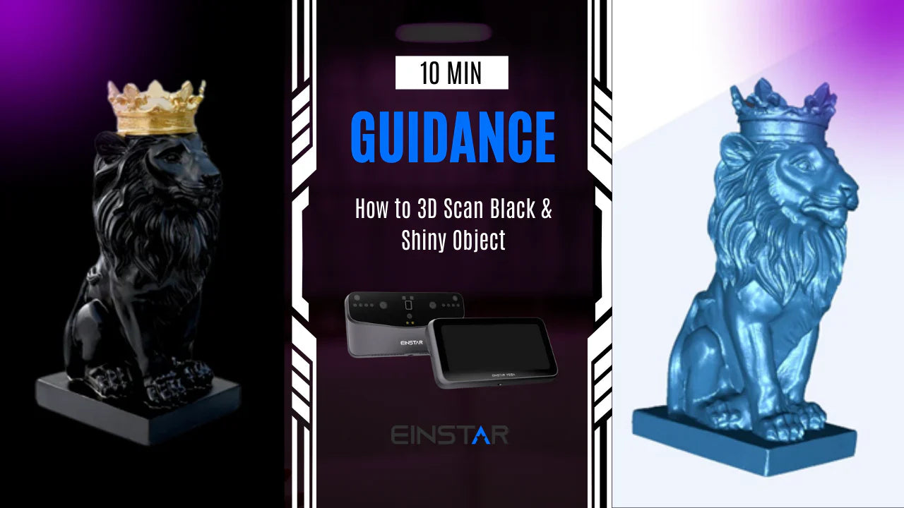 How to 3D scan dark and shiny objects