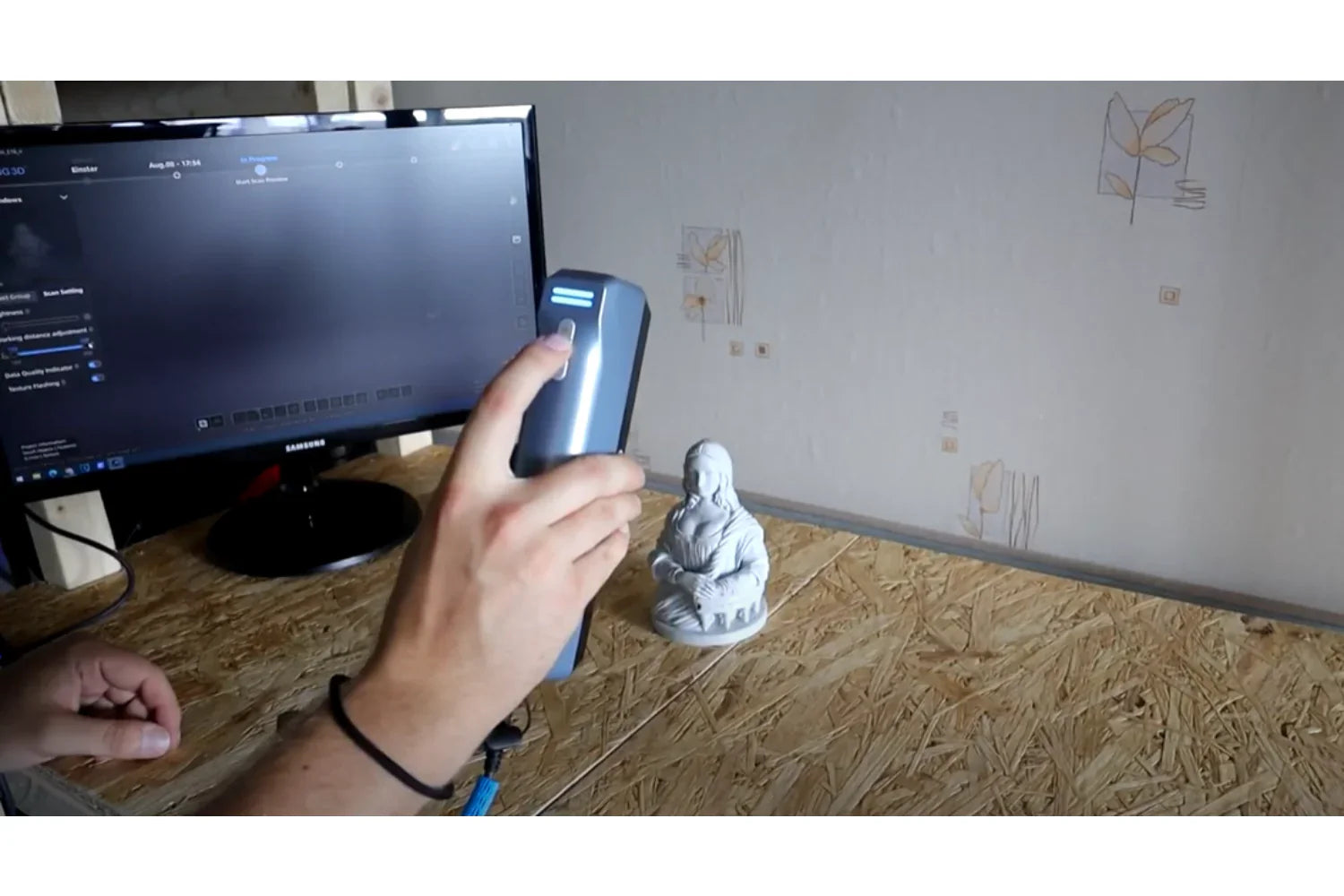 Shining 3D Einstar 3D Scanner in action during review and testing