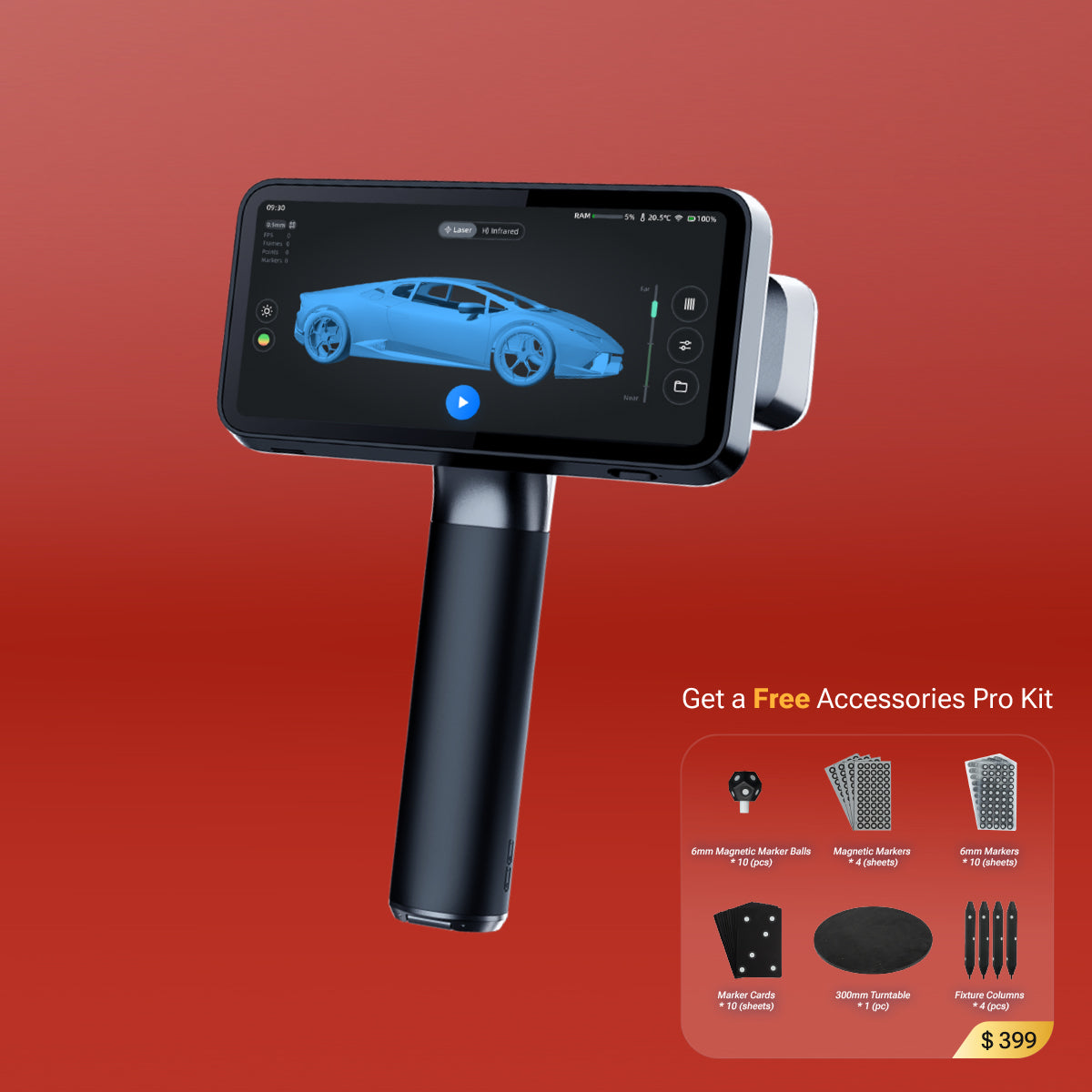 EinScan Rigil | The Tri-Mode Laser 3D scanner